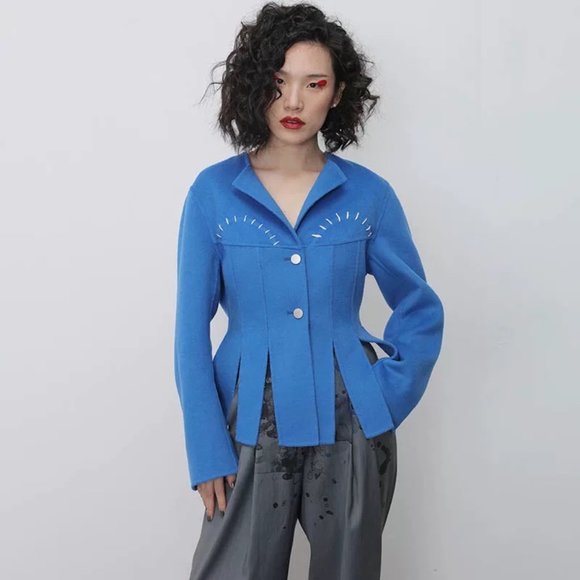 Blue Wool coat - Picture 8 of 10